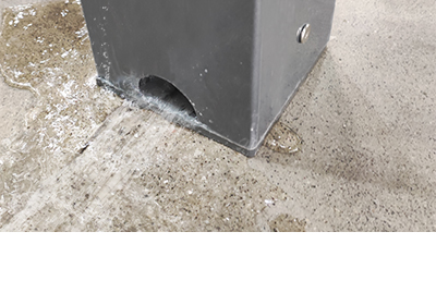 Drain at the lower end of the column | Sola