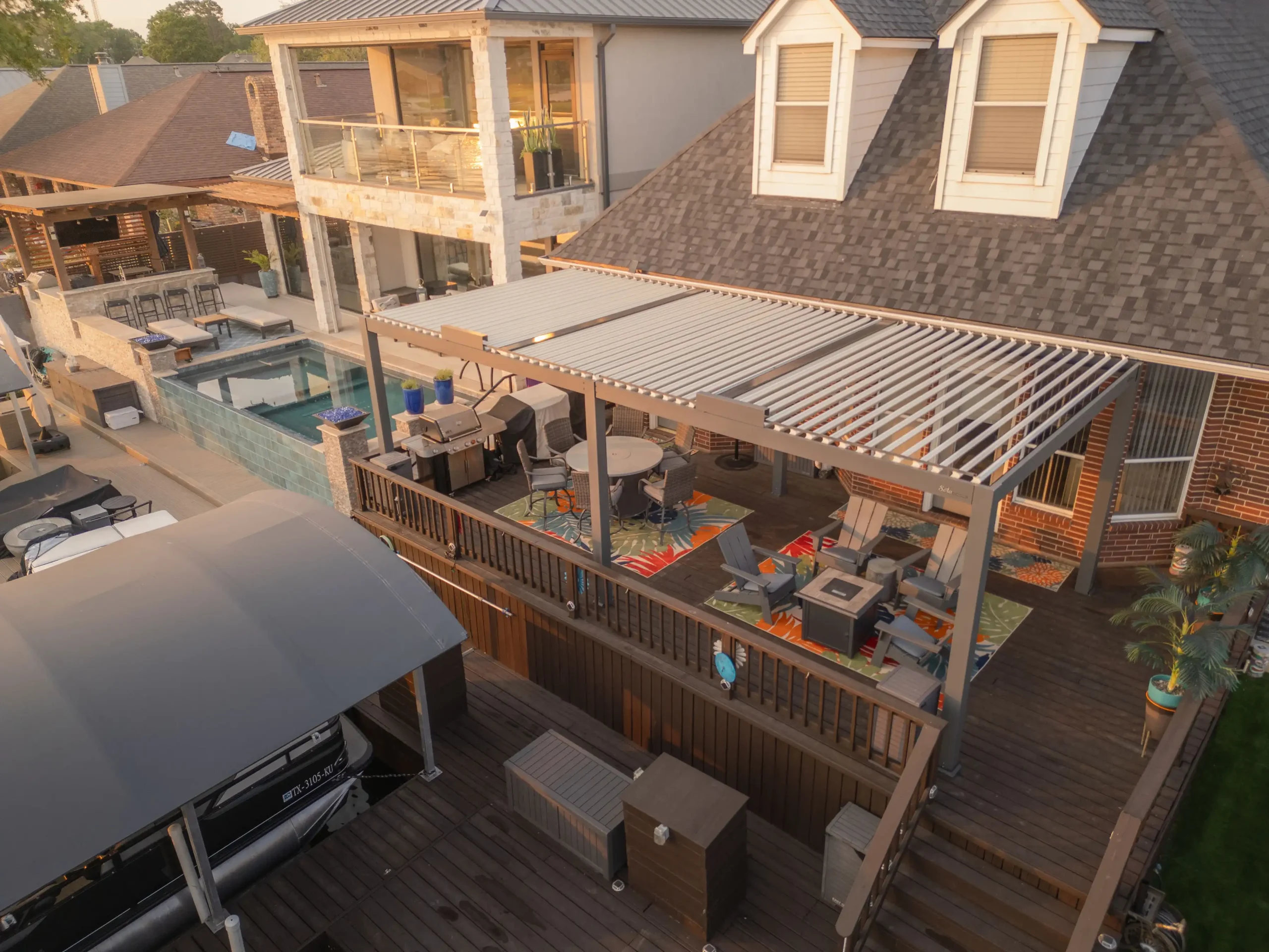 Side View of Mark's Lakeside Pergola