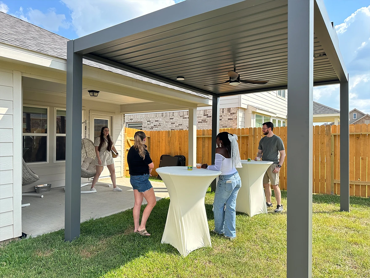 Actual photo of a party held in Alana's front yard lounge area - 3