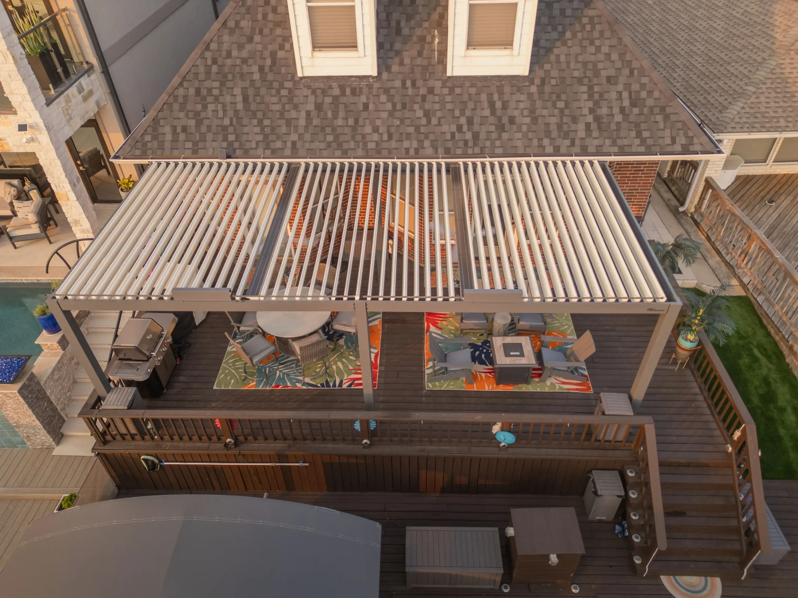 Front View of Mark's Lakeside Pergola
