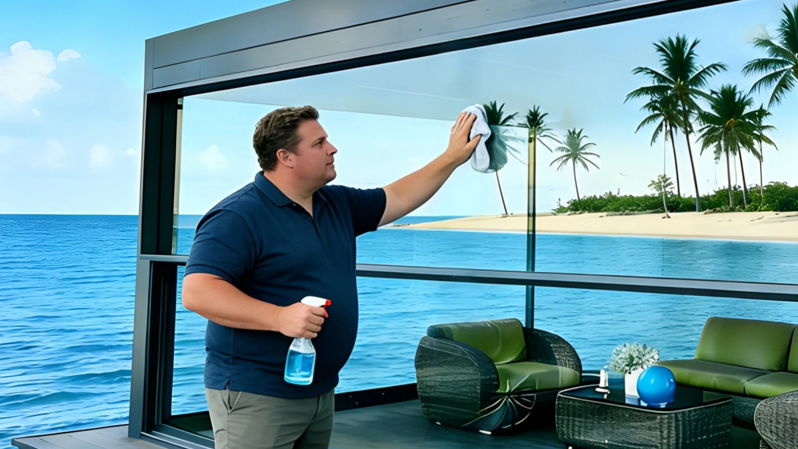 Clean exterior glass with ammonia-free glass cleaner to prevent streaks and fogging